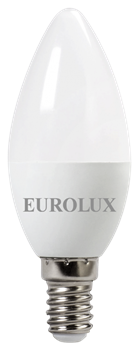 Лампа светодиодная EUROLUX LL-E-C37-6W-230-4K-E14 76/2/4 - фото 104228