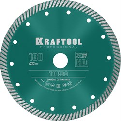 KRAFTOOL Turbo, 180 мм, (22.2 мм, 10 х 2.6 мм), сегментированный алмазный диск (36682-180) 36682-180 - фото 108003