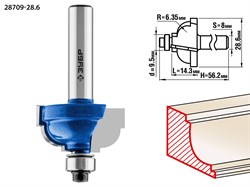 ЗУБР 28.6 x 16 мм, радиус 6.3 мм, фреза кромочная калевочная №7, Профессионал (28709-28.6) 28709-28.6 - фото 109370
