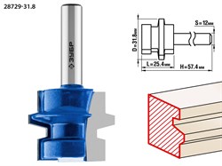 ЗУБР 31.8 x 26 мм, хвостовик 12 мм, фреза комбинированная универсальная, Профессионал (28729-31.8) 28729-31.8 - фото 109394