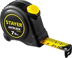 STAYER AutoLock, 7.5 м х 25 мм, рулетка с автостопом (2-34126-07-25) 2-34126-07-25_z02 - фото 111312