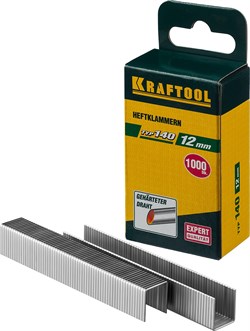 KRAFTOOL тип 140 (G/11/57) 12 мм, 1000 шт, калибр 20GA, скобы для степлера (31680-12) 31680-12 - фото 111933