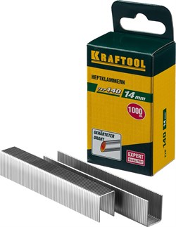 KRAFTOOL тип 140 (G/11/57) 14 мм, 1000 шт, калибр 20GA, скобы для степлера (31680-14) 31680-14 - фото 111935