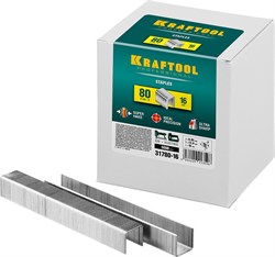 KRAFTOOL тип 21GA (80/Pr A/Senco AT) 14 мм, 5000 шт, скобы для степлера (31780-16) 31780-16 - фото 111941