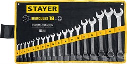 STAYER HERCULES, 18 шт, 6 - 32 мм, набор комбинированных гаечных ключей, Professional (27081-H18) 27081-H18_z01 - фото 113718