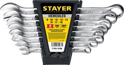 STAYER HERCULES, 8 шт, 8 - 19 мм, набор комбинированных гаечных ключей, Professional (27085-H8) 27085-H8_z01 - фото 113723