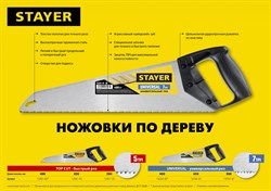 STAYER TopCut, 500 мм, ударопрочная ножовка (15061-50) 15061-50_z02 - фото 114256