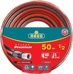 RACO PREMIUM, 1/2″, 50 м, 40 атм, пятислойный, усиленный двумя слоями армирования, поливочный шланг (40300-1/2-50) 40300-1/2-50_z01 - фото 115530