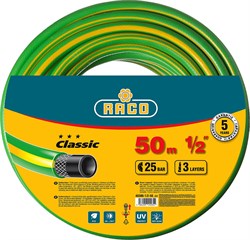 RACO CLASSIC, 1/2″, 50 м, 25 атм, трёхслойный, армированный, поливочный шланг (40306-1/2-50) 40306-1/2-50_z01 - фото 115596