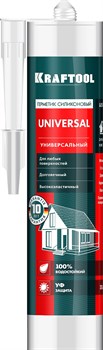 KRAFTOOL UNIVERSAL, 300 мл, белый, универсальный силиконовый герметик (41253-0) 41253-0 - фото 120043