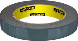 STAYER 19 мм, 5 м, черная, на вспененной основе, двухсторонняя клейкая лента, Professional (12233-19-05) 12233-19-05 - фото 120685