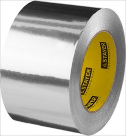 STAYER ProTape, 75 мм, 50 м, до 120 °С, самоклеящаяся алюминиевая лента, Professional (12268-75-50) 12268-75-50 - фото 120691