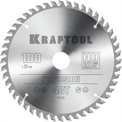 KRAFTOOL Precision, 180 х 20 мм, 48Т, пильный диск по дереву (36952-180-20) 36952-180-20 - фото 129590