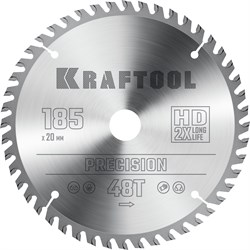 KRAFTOOL Precision, 185 x 20 мм, 48Т, пильный диск по дереву (36952-185-20) 36952-185-20 - фото 129592