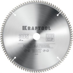 KRAFTOOL Multi Material, 305 х 30 мм, 100Т, пильный диск по алюминию (36953-305-30) 36953-305-30 - фото 130576