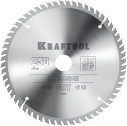 KRAFTOOL Precision, 250 х 32 мм, 60Т, пильный диск по дереву (36952-250-32) 36952-250-32 - фото 130588