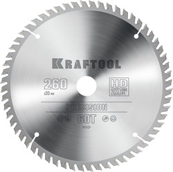 KRAFTOOL Precision, 260 х 30 мм, 60Т, пильный диск по дереву (36952-260-30) 36952-260-30 - фото 130592