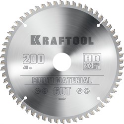 KRAFTOOL Multi Material, 200 х 30 мм, 60Т, пильный диск по алюминию (36953-200-30) 36953-200-30 - фото 130705