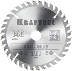 KRAFTOOL Precision, 140 х 20 мм, 36Т, пильный диск по дереву (36952-140-20) 36952-140-20 - фото 130729