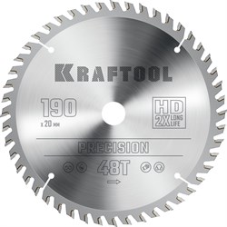 KRAFTOOL Precision, 190 х 20 мм, 48Т, пильный диск по дереву (36952-190-20) 36952-190-20 - фото 130731