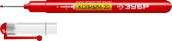 ЗУБР КОЛИБРИ-20 0,7 мм, красный, Перманентный маркер для отверстий, ПРОФЕССИОНАЛ (06328-3) 06328-3 - фото 131295