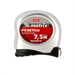 Рулетка Magnetic,7,5 м х 25 мм,магнитный зацеп Matrix 31012 - фото 142590