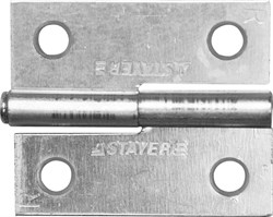 STAYER 50 x 43 x 1.8 мм, разъемная, правая, цвет белый цинк, карточная петля (37613-50-1R) 37613-50-1R - фото 181738