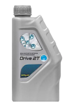 Масло моторное полусинтетическое для 2-х тактных двигателей Vitex Drive 2T 1л v311201 - фото 218527