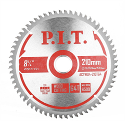 Диск пильный P.I.T. 210x30/20/16x2.2мм 64T (ACTW04-210T64) ACTW04-210T64-1 - фото 218753