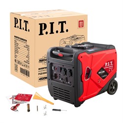 Генератор бензиновый инверторный P.I.T. PGE4500-G (4,5/4,2 кВт, 236см³, 4 такт, 2х220В, 12В, 18,3А) PGE4500-G - фото 246109