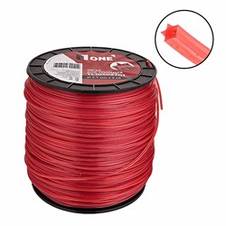 Леска для триммера 5.0LB (2,7 мм,2.25кг, крученный двухцветный,459 м (2-ух слойный) бухта №1 TL10502702 - фото 246574