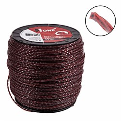 Леска для триммера 5.0LB (3.0 мм,2.25кг, крученный двухцветный, 368 м (2-ух слойный) бухта №1 TL10503002 - фото 246575