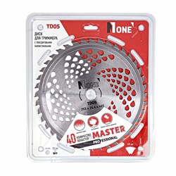 Диск TD05 диск для триммера с победитовыми наконечниками MASTER 255*25,4*40T №1 TD05 №1 - фото 247307