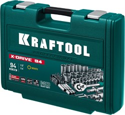 KRAFTOOL X-Drive 94, 94 предм., (1/2″+1/4″), универсальный набор инструмента (27883-H95) 27883-H95_z03 - фото 248575