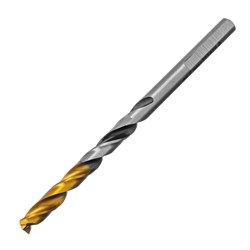 Сверло спиральное по металлу 5 x 86мм, Р6М5, Golden Tip, многогранная заточка Denzel 718276 - фото 261523