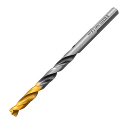 Сверло спиральное по металлу 5,5 x 93мм, Р6М5, Golden Tip, многогранная заточка Denzel 718277 - фото 261534