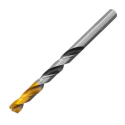 Сверло спиральное по металлу 8 x 117мм, Р6М5, Golden Tip, многогранная заточка Denzel 718282 - фото 261588