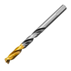 Сверло спиральное по металлу 9 x 125мм, Р6М5, Golden Tip, многогранная заточка Denzel 718284 - фото 261610