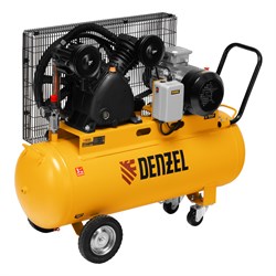 Компрессор воздушный рем. привод BCV 4000-T/100, 4,0 кВт, 100 литров, 690 л/мин Denzel 58117 - фото 262230