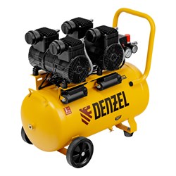 Компрессор безмасл. малошумный DLP -3000/50, 3 кВт, 2х1,5 кВт,50 л, 2850 об/мин,500 л/мин Denzel 58144 - фото 264541
