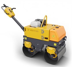 Виброкаток ручной двухвальцовый Vektor VRDR-800D 10513 - фото 267006