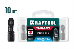 KRAFTOOL Impact PZ 3, 25 мм, 10 шт, ударные биты (26193-3-25-S10) 26193-3-25-S10 - фото 267289