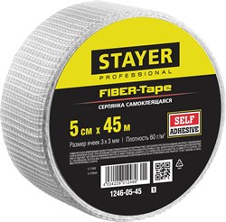 Серпянка самоклеящаяся FIBER-Tape, 5 см х 45м, STAYER Professional 1246-05-45 1246-05-45_z01 - фото 35544