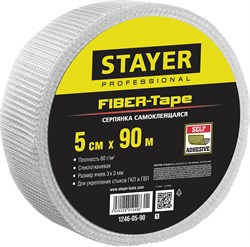 Серпянка самоклеящаяся FIBER-Tape, 5 см х 90м, STAYER Professional 1246-05-90 1246-05-90_z01 - фото 35547