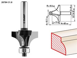 Фреза кромочная калевочная №1,D38,1x17мм, хв-8мм ЗУБР 28784-31.8 - фото 37860