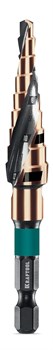 KRAFTOOL COBALT 4-12мм, 9 ступеней, азотирование, винтовая спираль, сверло ступенчатое(29691-4-12-9) 29691-4-12-9 - фото 378644