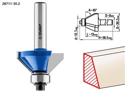 Фреза кромочная калевочная (фасочная) №9,D30,2мм*12,7 ЗУБР Профессионал 28711-30.2 - фото 37938