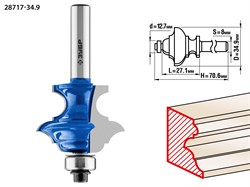 ЗУБР 34,9x25.4мм, хвостовик 8мм, фреза кромочная фигурная №6(многопрофильная) 28717-34.9 - фото 37944