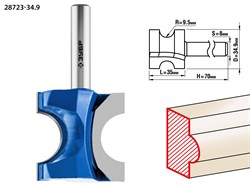 ЗУБР 34,9x35мм, радиус 9.5мм, фреза полустержневая 28723-34.9 - фото 37970