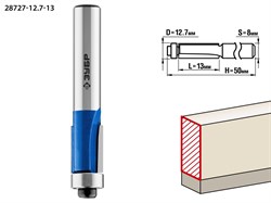 ЗУБР 12.7x13мм, хвостовик 8мм, фреза кромочная с нижним подшипником 28727-12.7-13 - фото 37986